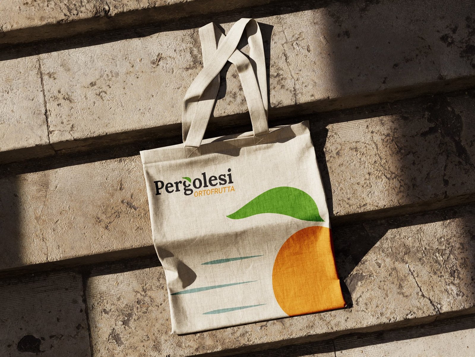 Mockup tote bag personalizzata Pergolesi Ortofrutta