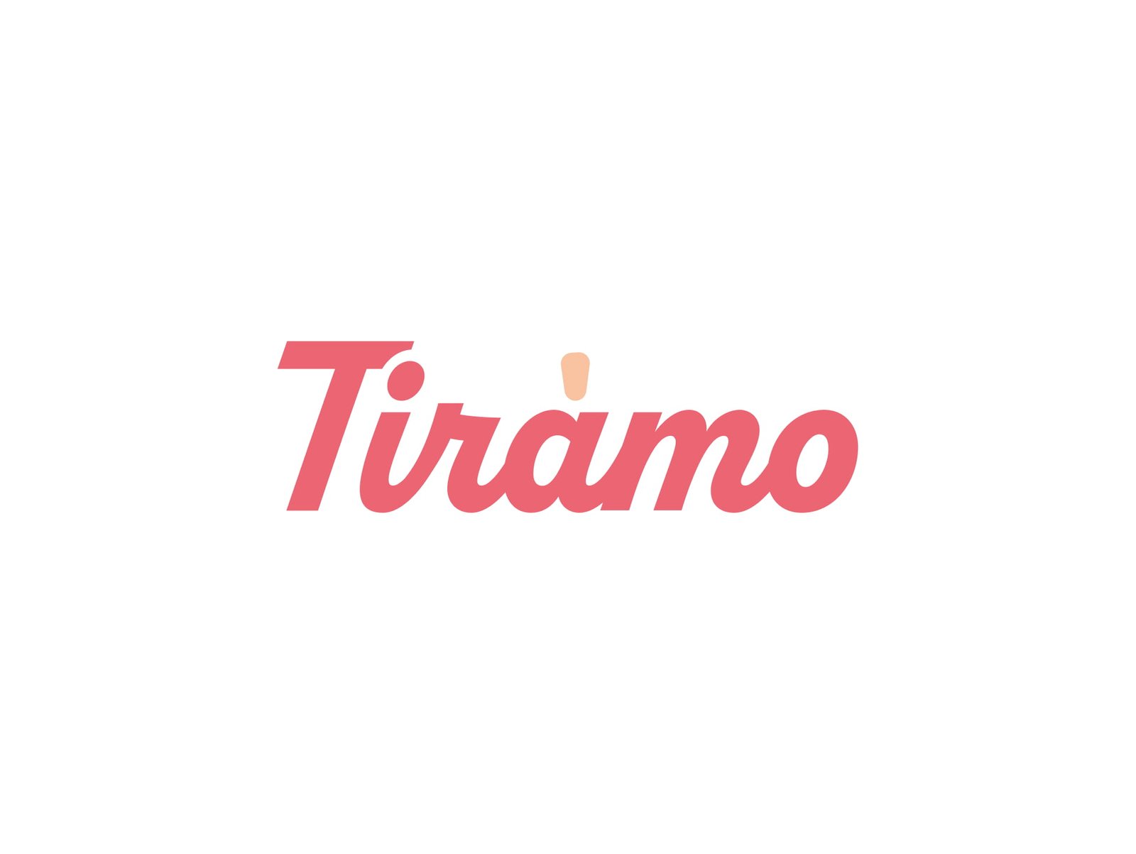 Tiràmo logo rosso su fondo bianco